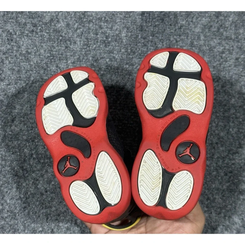 Jordan 6 Rings TD Black University Red White Baby Toddler Size 7C‎ Sneaker